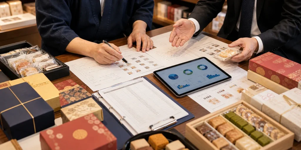 商品台帳でSKU別売上・粗利・賞味期限を確認する様子